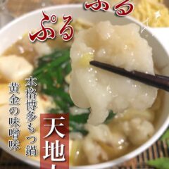 【天地人の本格博多もつ鍋セット(1~2人前)みそ味】